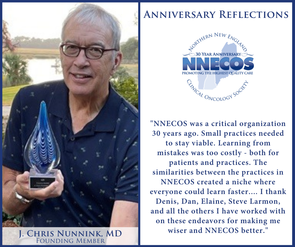 Dr. Nunnink’s NNECOS Anniversary Reflections